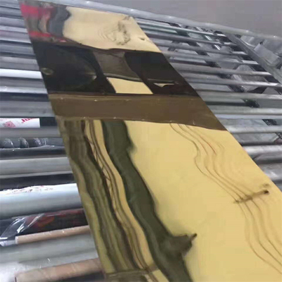 Χρωματισμένα φύλλα 304 χρυσή επιφάνεια 0.2mm ανοξείδωτου προσαρμοσμένο πάχος μέγεθος cold-rolled