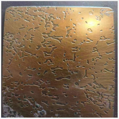 Χρωματισμένα φύλλα 304 χρυσή επιφάνεια 0.2mm ανοξείδωτου προσαρμοσμένο πάχος μέγεθος cold-rolled
